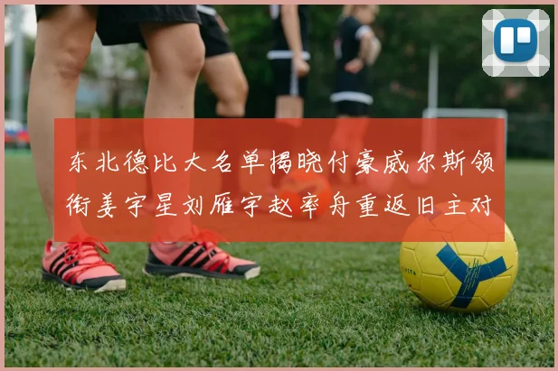 东北德比大名单揭晓付豪威尔斯领衔姜宇星刘雁宇赵率舟重返旧主对决
